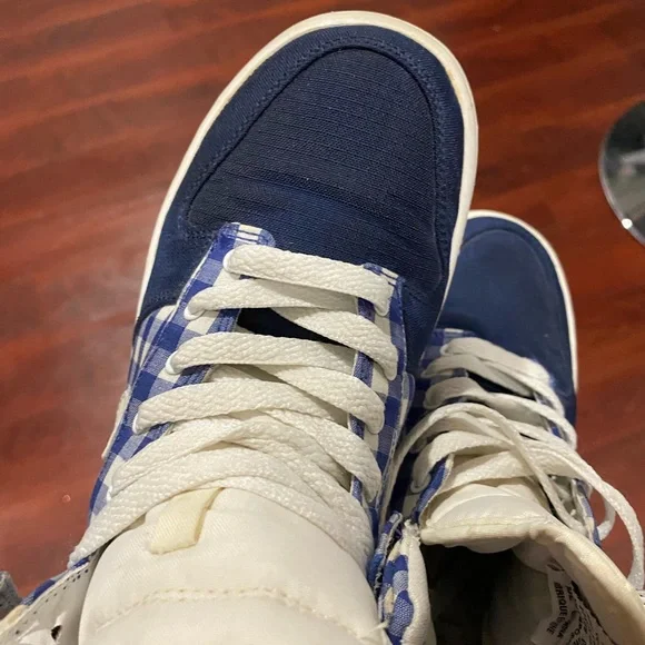 NIKE ‼️VINTAGE‼️DUNK HIGH SKINNY MIDNIGHT PLAID / Size 6 - Picture 4 of 10